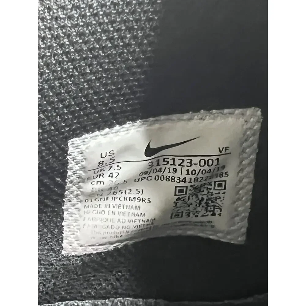 Nike Air Force 1 Mid Men's 8.5 Triple Black Leather Strap Sneaker AF1